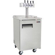 Four Tap Freestanding Beer Dispenser Finish: Stainless Steel