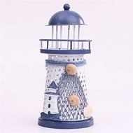 Home Decoration LED Light Use lighthouse Mediterranean Style Light House Craft Ornaments Ocean For Bedroom Decor