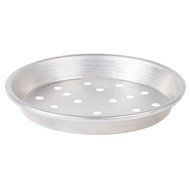 American Metalcraft ADEP10P 10" x 1" Perforated Standard Weight Aluminum Tapered / Nesting Deep Dish Pizza Pan