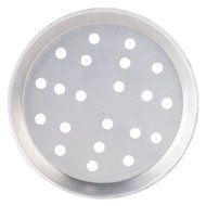American Metalcraft ADEP10P 10" x 1" Perforated Standard Weight Aluminum Tapered / Nesting Deep Dish Pizza Pan N2