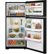 GE GTE15CTHRBB 14.6 Cu. Ft. Black Top Freezer Refrigerator - Energy Star - Right Hinge N3