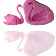 1 Pcs/ Cute Swan Goose Shape 3D Silicone Cake Fondant Mold, Cake Decoration Tools, Soap, Candle Moulds N2