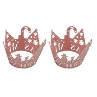 Muxika 24Pcs Christmas Hollow Lace Cup Muffin Cake Paper Case Wraps Cupcake Wrapper for Wedding Birthday Festival... N19