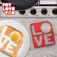 Mustard M12003A Fry Love You Egg Mold, Red N3