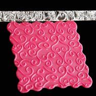 Fondant Transparent Acrylic Carved Wood Grain Printing Non-stick Mini Rolling Pin for Cake Decorating Tool N5