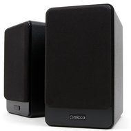 Micca Club 3 Bookshelf Speakers with 3.5-Inch Carbon Fiber Woofer and Silk Dome Tweeter, Black N2