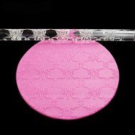 Fondant Transparent Acrylic Carved Wood Grain Printing Non-stick Mini Rolling Pin for Cake Decorating Tool N9