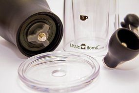 Little Home Slim Ceramic Burr Hand Crank Manual Coffee Grinder / Bean Mill