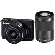 Canon EOS M10 Wi-Fi Digital ILC Camera with EF-M 15-45mm &amp; 55-200mm IS STM Lens (Black) + 32GB Card + Backpack... N3
