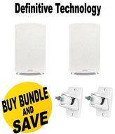 Definitive Technology ProMonitor 800 Bookshelf Speakers (Pair White) &amp; Definitive Technology Pro-Mount 90 - Pair...