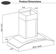 Cosmo 668A750 Stainless Steel Wall Mount Range Hood N3