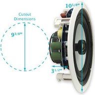 HTD HD-R80 High Definition 8" In-Ceiling Speakers - (Pair)