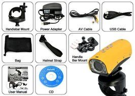 Bw 720P HD Mini Sports Camera Camcorder With 20 Meter Waterproof, 8 White Leds, Motion Detection For Bicycle Bike N6