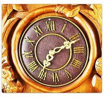 European Style Wall Cocks,intelligent Light and the Cuckoo Bird Ring the Hours, Solid Wood Carving N2
