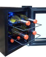 Vinotemp VT-18TSBM 18-Bottle Mirrored Thermoelectric Wine Cooler, Black N10
