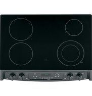 GE JS630DFBB 30" Black Electric Slide-In Smoothtop Range N4