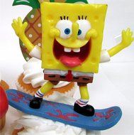 SPONGEBOB SQUAREPANTS 12 Piece CUPCAKE Topper Set Featuring 10 Random SpongeBob Figures and Themed Decorative... N6