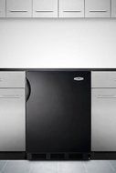 Summit FF7BBIADA: ADA compliant auto defrost all-refrigerator in black for built-in commercial use