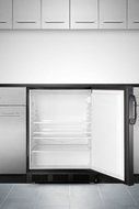 Summit FF7BBIADA: ADA compliant auto defrost all-refrigerator in black for built-in commercial use N2