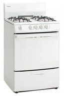 24 In. Wide 2.4 Cu. Ft. Capacity Gas Range with Solid Door, White
