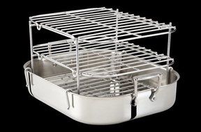 All-Clad Stainless Roti Pan with Multi-tier Rib Rack
