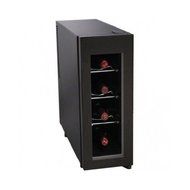 Rodriguezad Wine Cooler Refrigerator Chiller 4 Bottle Beverage Steel Cellar Glass Door N2