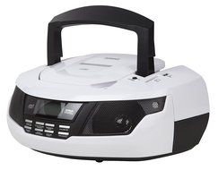 Duronic RCD99W White CD Player 4-way speaker Boombox with Clock, Radio, Flash memory and SD card MP3 Playback,... N5