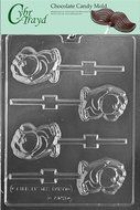 Cybrtrayd A143 Monkey Holding Banana Lolly Chocolate Candy Mold with Exclusive Cybrtrayd Copyrighted Chocolate...