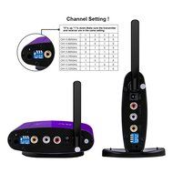 PAKITE PAT-550 5.8GHz TV Use Wireless Audio Video Transmitter and Receiver with IR Remote Control for TV STB Set-top... N10