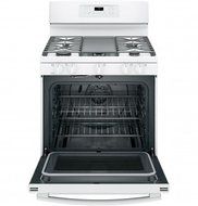 GE JGB700DEJWW 30" Gas Freestanding Range with 5 Burners, Sealed, Storage Drawer, 5 cu. ft. Primary Oven Capacity...