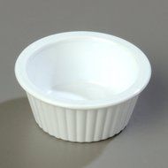 Carlisle 084302 SAN Fluted Ramekin, 1 oz Capacity, White (Case of 48) N8