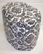 Black &amp; White Vinyl Damask Keurig K10 B31 Mini Plus Brewing Systems Cover
