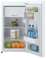 Daewoo Retro Compact Refrigerator 4.4 Cu Ft, Creme White