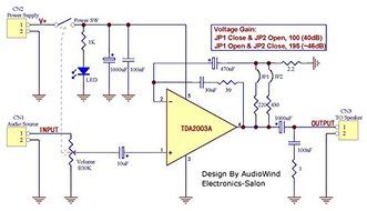 Electronics-Salon Mono 10W Audio Amplifier Module, Based on TDA2003 A. for Car Radio etc.