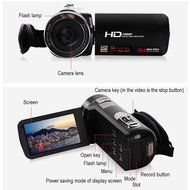 TekBow Z80 1080P Full HD Digital Video Camera Max.24MP with 0.45X Wide Angle Lens 240X Digital Zoom 3.0 Inches... N4