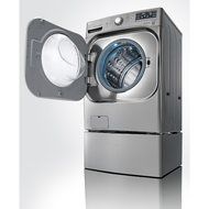 LG Titan Laundry Pair - MEGA CAPACITY - *Graphite Steel* Washer, GAS Dryer and Pedestal Package! WM8000HVA, DLGX8001V... N2