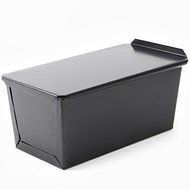 Astra shop Aluminized Steel Pullman Loaf Pan with Cover Bread Toast Mold with Lid, 8"x 4-1/2" x 3-1/2",Black