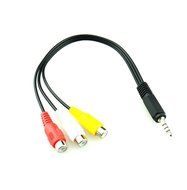 3.5mm Plug Male to 3 RCA Female Adapter Audio Video Cable N2
