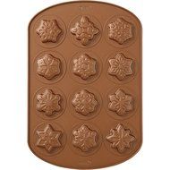 Wilton 12 Cavity Copper Colored Snowflake Cookie Pan baking