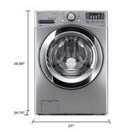 LG Electronics WM3370HWA 4.3 cu. ft. High-Efficiency Front Load Washer with Steam in White, ENERGY STAR Graphite...