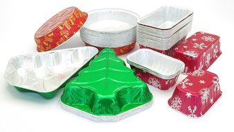 Disposable Holiday Pan Combo Pack. Great for Gifts and Holiday Baking (10 of each pan shown)