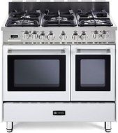 Verona VEFSGE365DW 36&quot; Double Oven Dual Fuel Range 5 Sealed Gas Burners 2.4 cu. ft. Oven Capacity Storage Drawer...