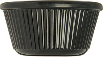 Carlisle S28203 Melamine Fluted Ramekin, 3 oz Capacity, 1.43" Height, Black (Case of 48) N6