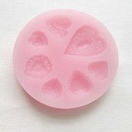 3D floral lace FILIGREE HEART EMBOSSED frame pendant Silicone Mould cupcake topper icing mold for Cake Decorating... N3