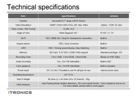 ITRONICS iPass Black ITB-100SPW Smart WiFi FullHD Vehicle Driving Recorder CAR Black BOX N2