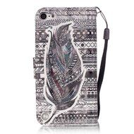 iPod Touch 6 Case,iPod Touch 5 Case,ikasus Shiny Glitter Diamond Colorful Art Painted PU Leather Flip Wallet Pouch...