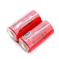 BuW 2pcs AW IMR 18350 3.7V 700mAh High Drain Rechargeable Lithium Batteries Set (2.6WH) Red N2