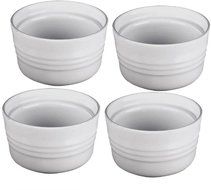 Le Creuset Stoneware Set of 4 Stackable Ramekins, 7-Ounce, White