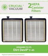 2 Dirt Devil F45 HEPA Canister Filters, Fit Dirt Devil Vacuum Cleaner F45, Pets Canister Vacuum SD40000, &amp; EZ... N2
