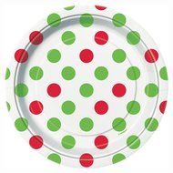 Red and Green Polka Dot Holiday Cupcake Kit for 24 N3